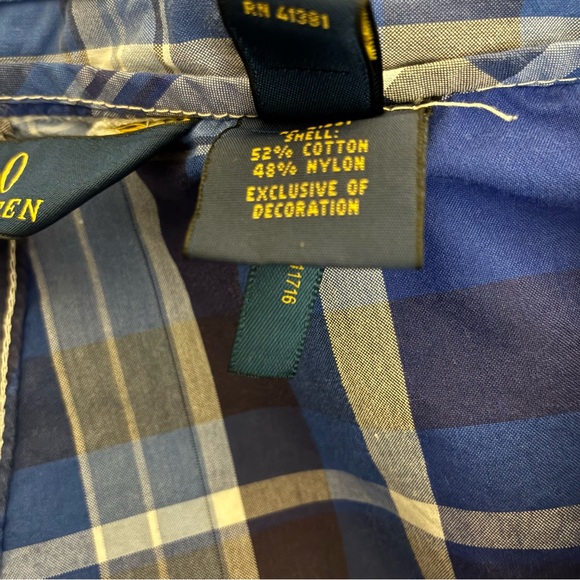 Polo Ralph Lauren Swimwear Madras Plaid Swim Shorts Men 40 Blue Board Shorts - Picture 9 of 10